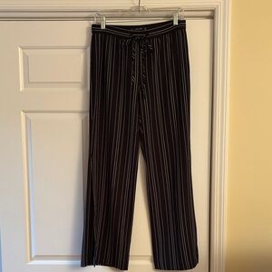 Zara Navy and White Striped Trousers